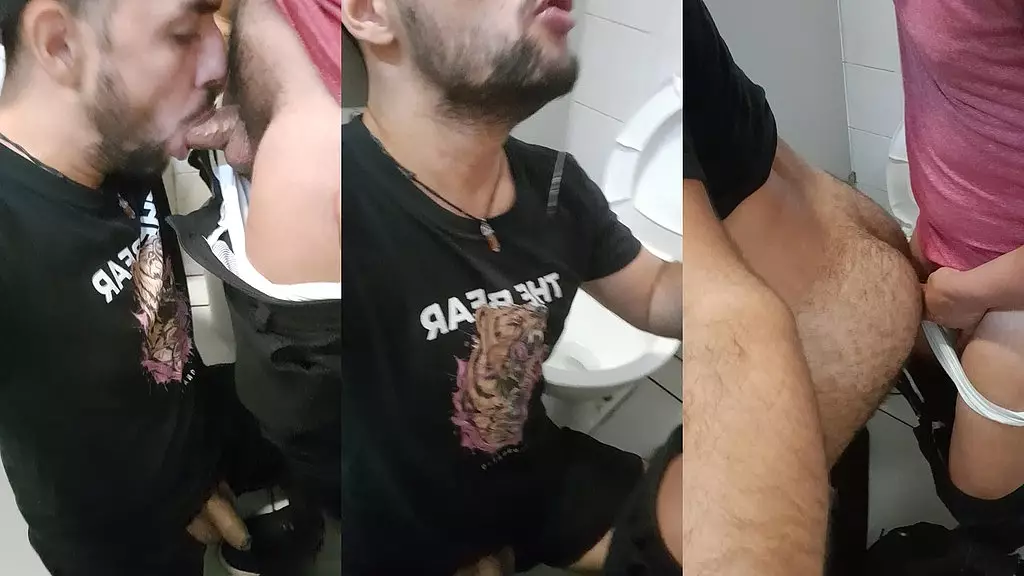 homen casado Comeu Rabo do Gay Dentro Do Box Do Banheiro Do Supermercado, Se Vestiu e Foi Embora