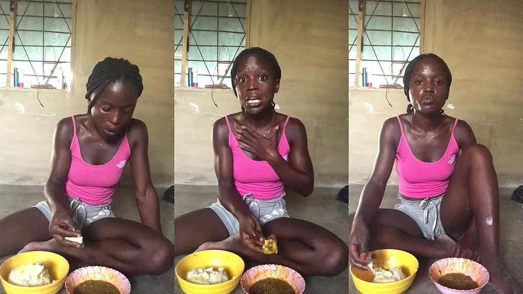 crazybitch enjoying my food whiles giving tips about life part one