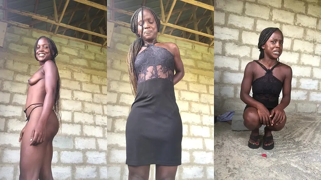 crazybitch enjoyed showing her nakedness in gstring panties to strangers and later dress up