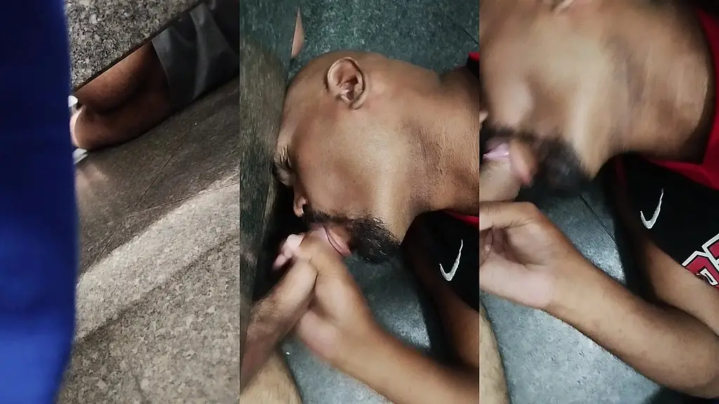 trabalhador deita no chao pra chupar