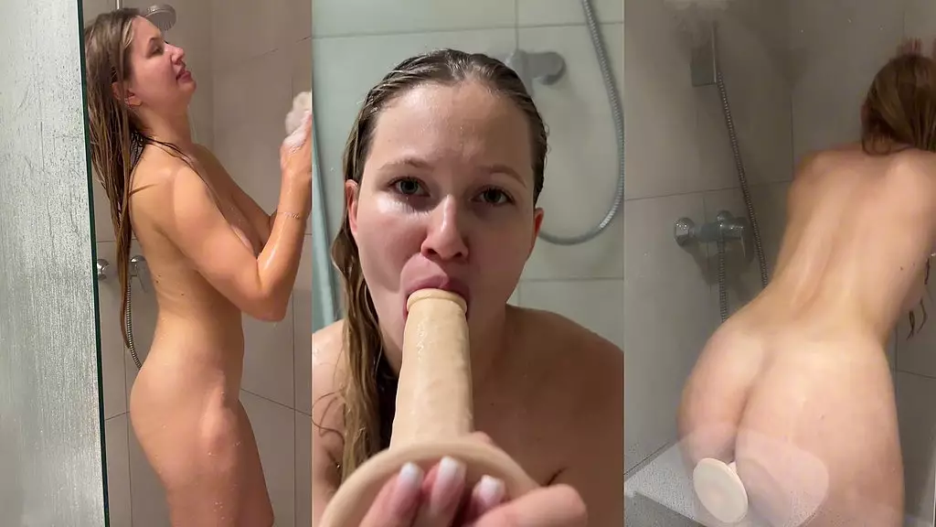 хочешь подсмотреть, как порноактриса принимает душ?