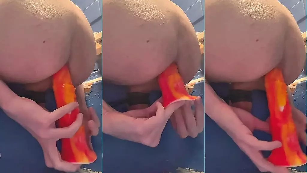 destroying asshole with cock dildo