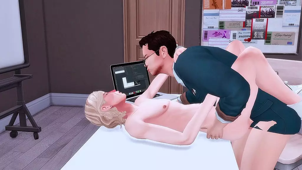 альфа-учитель устроил жёсткий анал для нежной фембой (симс+аниме хентай+сфм)