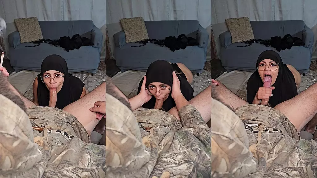 грубый неряшливый минет на диване миа никаб