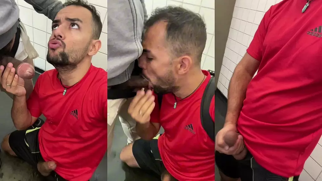 coroas curtindo no Banheiro do Club, uma bela sacanagem com o jovem mamador