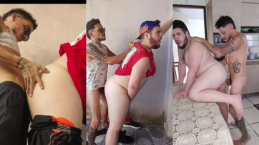 tatuado do pau grande e Grosso arromba cuzinho do gordo sem parar em qualquer lugar - me Comeu varias vezes pela casa toda (сборник dois видео)