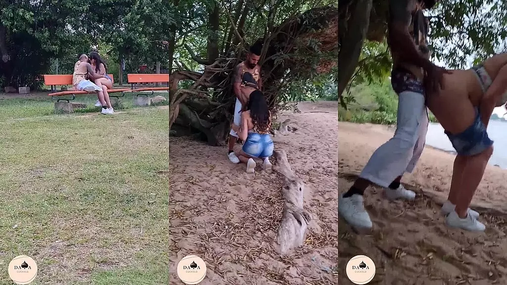 casada fudendo em publico com o amigo no meio da tarde na orla do guaiba em porto alegre - женатый трах на публике в парке