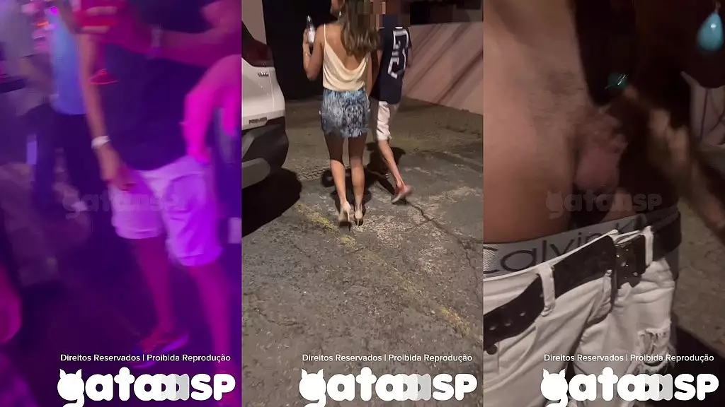 casada conhece dois novinhos na balada, apronta na frente do corno, leva eles embora pro carro e depois fode na rua - часть 1