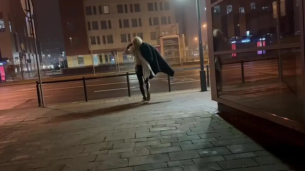 big dick and juicy ass exhibitionist shemale flash city crossroad outdoor