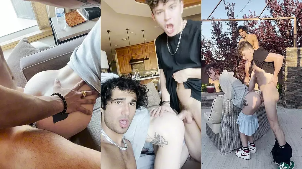 принимаю 2 больших члена в свою узкую задницу с зейном уокером и дрейком фон