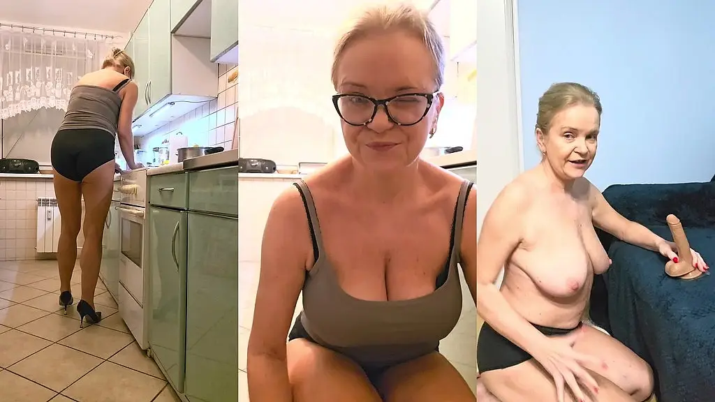 без макияжа на кухне и минета