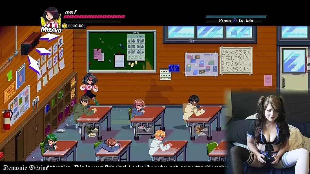 river city girls 2 gaming game - вибратор подключен к игре! episode 1