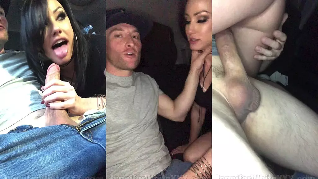 Дженнифер Уайт трахается с незнакомцем с заправки в своей машине