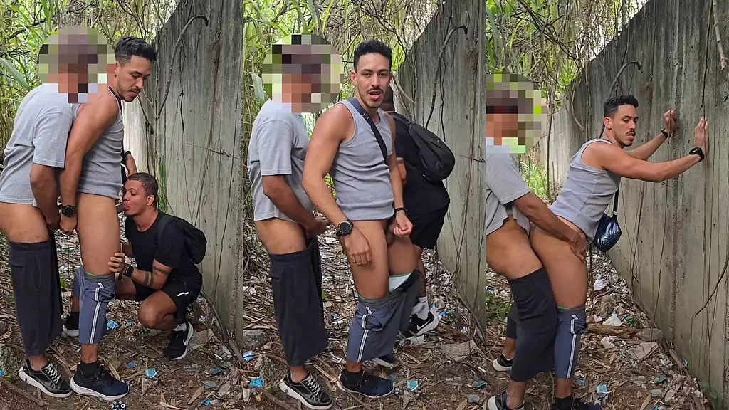 tio gostoso me comendo no mato