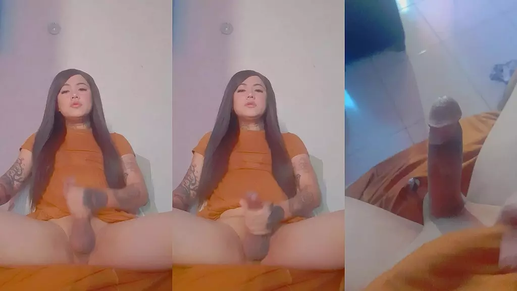 кимберли полицци, полное видео, кончает в горчичном платье и показывает сперму от первого лица