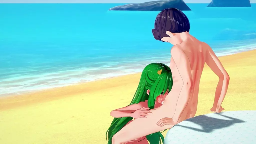 Лум и Атару делают минет на пляже