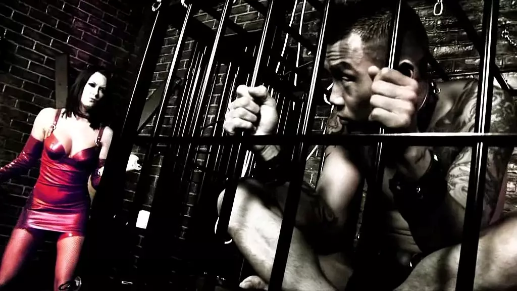 одетые в нижнее белье Эми Андерссен и Таня Кокс в БДСМ тематике тройничка ЖЖМ