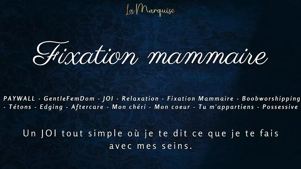 фиксация мамочки - французское аудио, поклонение сиськам, инструкция по дрочке