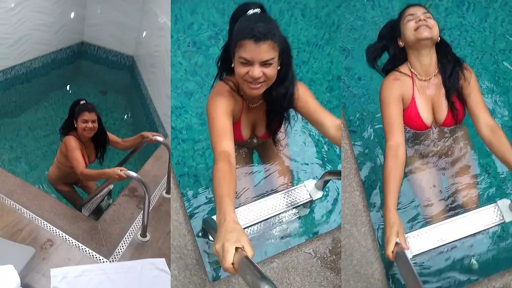 amo uma piscina, foi bom demais esse dia