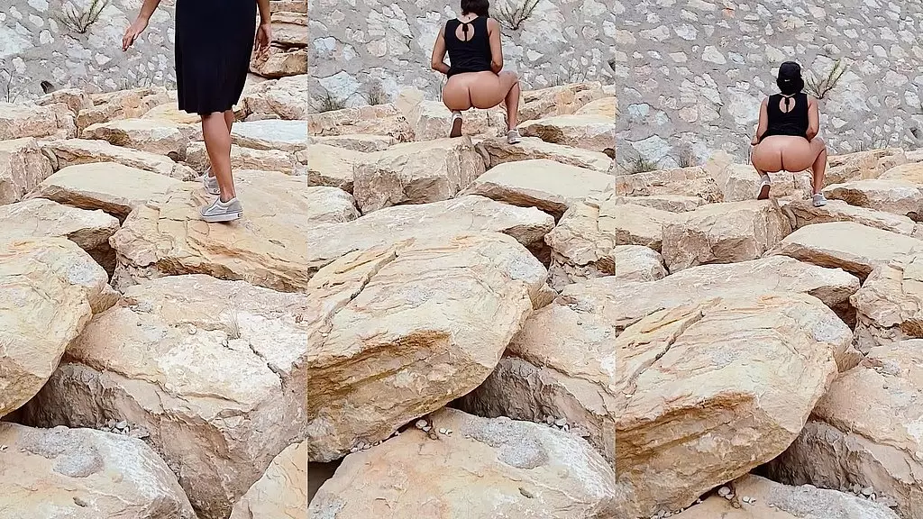 orinando al aire libre