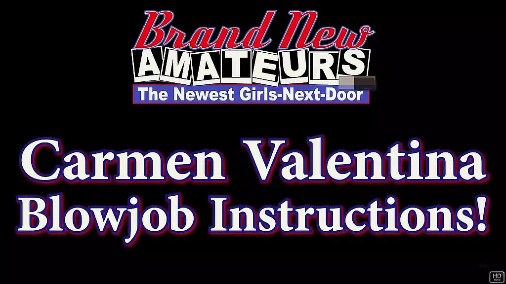 грудастая брюнетка Кармен Валентина сосет твердый член и глотает сперму!