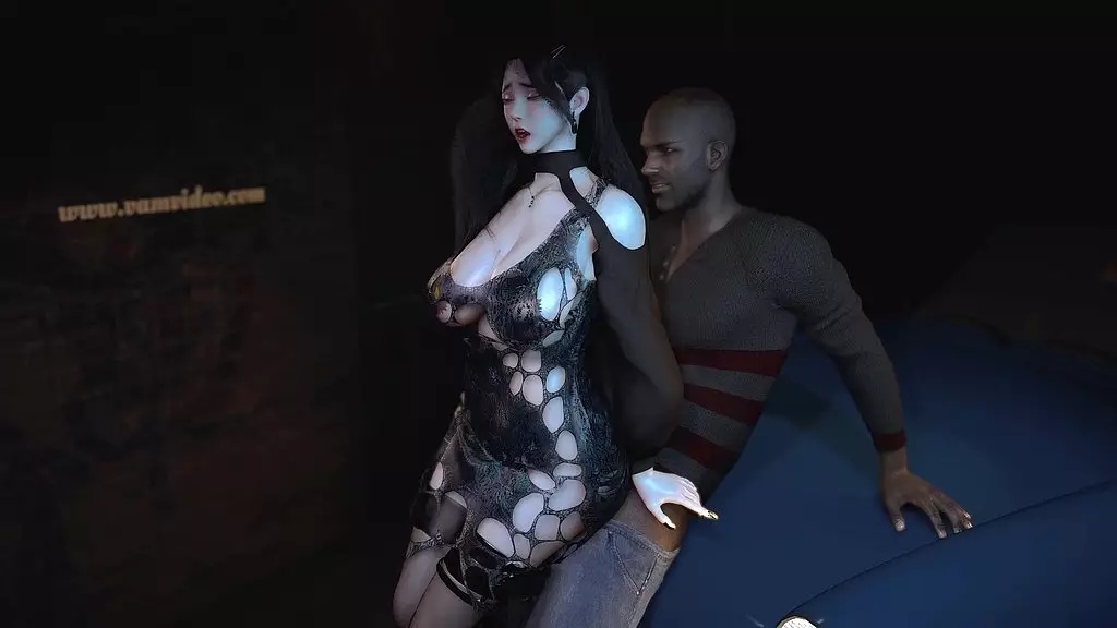 3d сексуальная зрелая мамочка занимается жестким сексом с BBC в машине