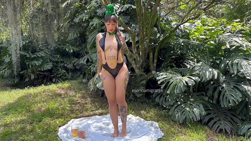 celebrating st. patrick s day with you, a delicious a plug up my ass and the outside glowing green.