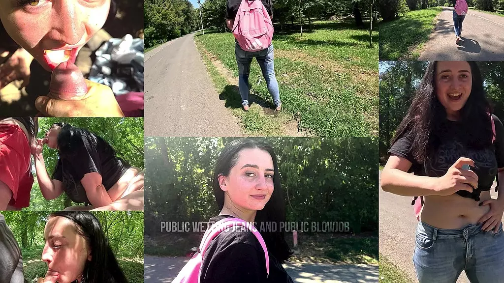 намочила джинсы на публике и сделала публичный минет