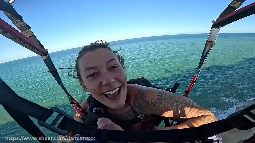 чистый адреналин! после того, как парашют и трахнул любимую сумку, мы отправимся на пляж