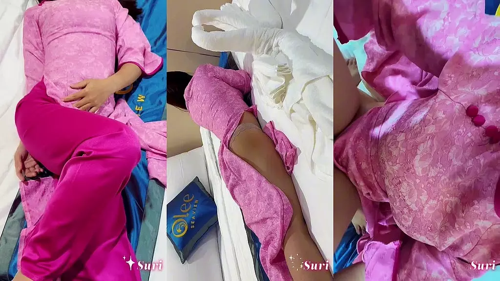 соблазнительная вьетнамская секретарша в развевающемся вьетнамском платье аозай