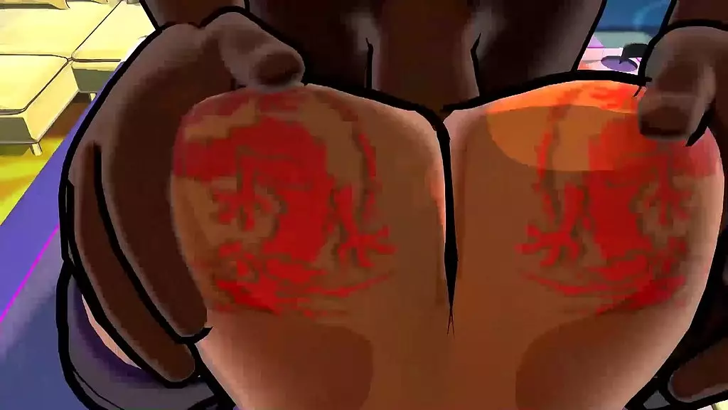 3d сексуальная черная девушка-подросток с большой задницей скачет на члене на бильярдном столе