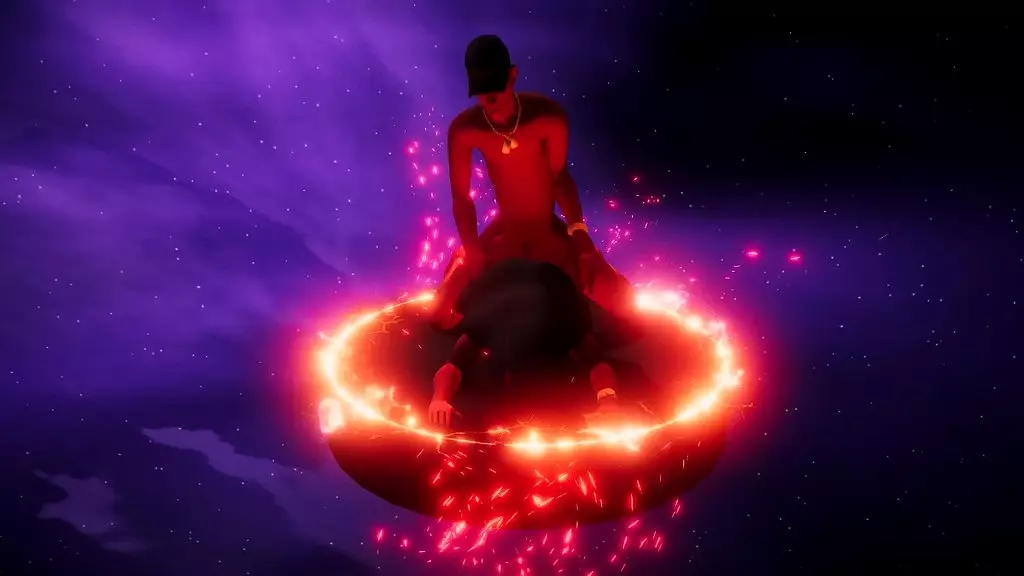 голографический 3d большой черный мультяшный зад