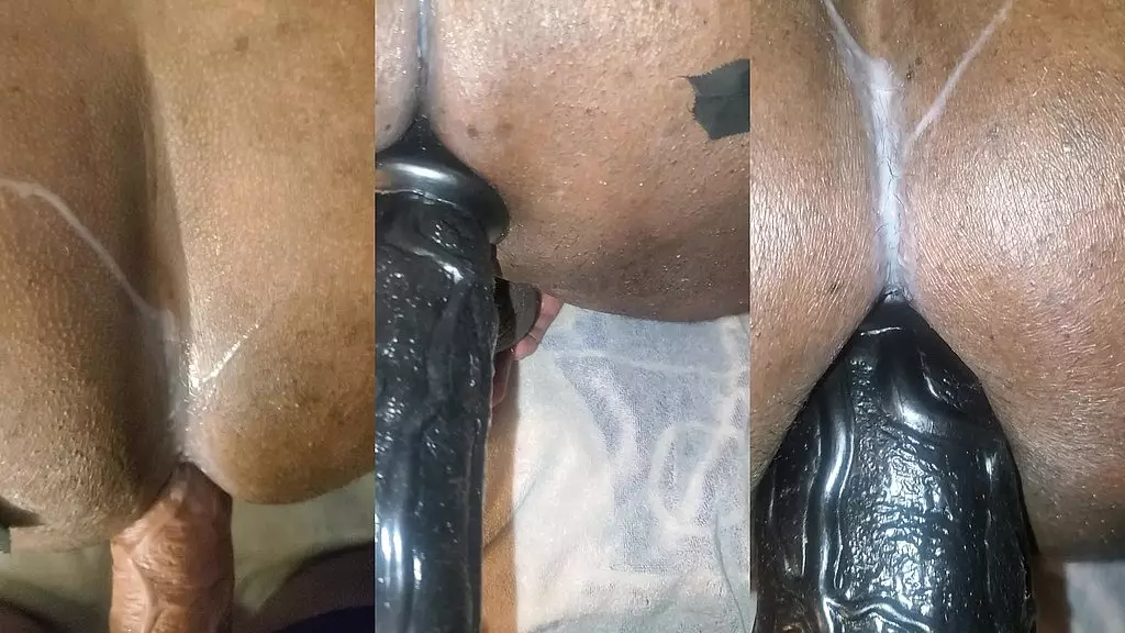 злая черная жена и большая Берта доминируют над дыркой мужа!!