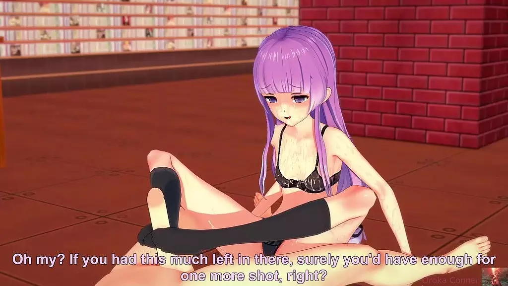 Девушка с фиолетовыми волосами заново изобретает футджоб и покрывается им с ног до головы