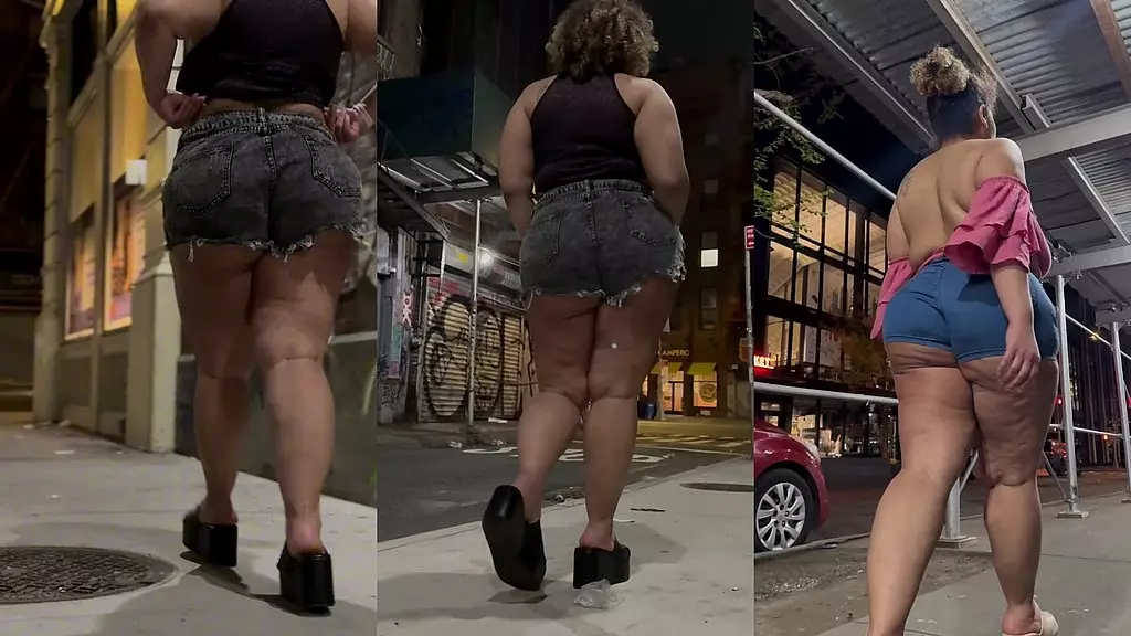 Пуэрто-риканский Boricua Mami, искусственные толстые ноги и натуральная толстая задница, поклонение asmr, замедленная съемка, высокие каблуки, короткие шорты