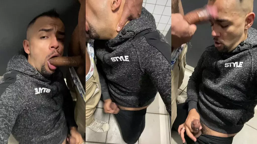 chupando a pica do favelado no Banheiro da comunidade