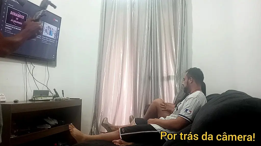 my brazilian friend caught on the couch fucking milf