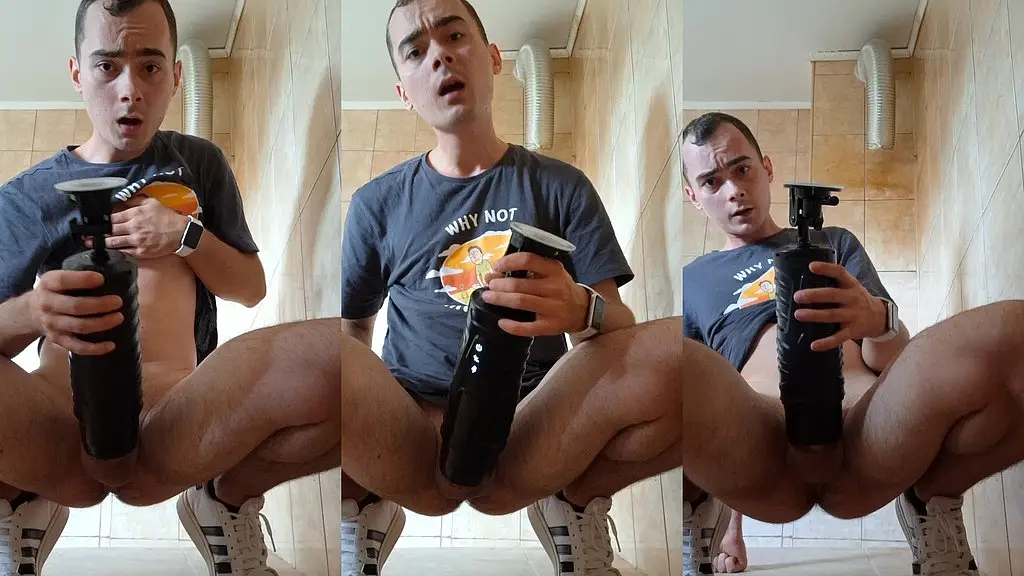 этот автоматический мастурбатор высосал из меня всю сперму - огромный спермовый выстрел и оргазм