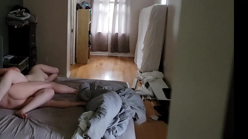 voyeur roommate watches us have morning sex - hard finger fuck, spoon side fuck and finished with a vibrator.