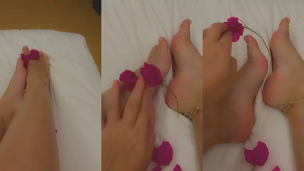 jolie fleur dans mes doigts de pieds