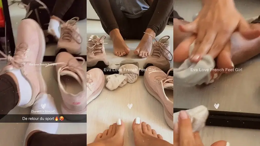 petite video de retour du sport, je renifle et m amuse avec mes chaussettes ...