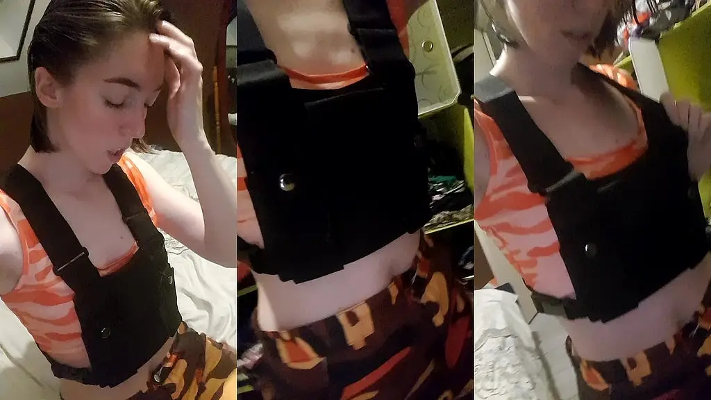 petite danse caliente en militaire orange mes coquins merci d etre si ...