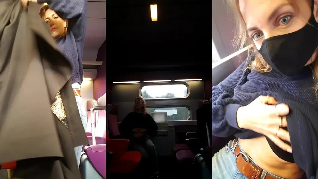 29 flash boobs ( et petage de plomb dans le train )voici une petite video ...