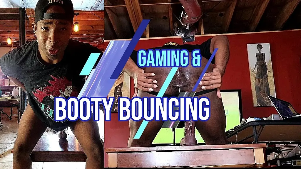 big booty jock gapping & bouncing ass while playing the game