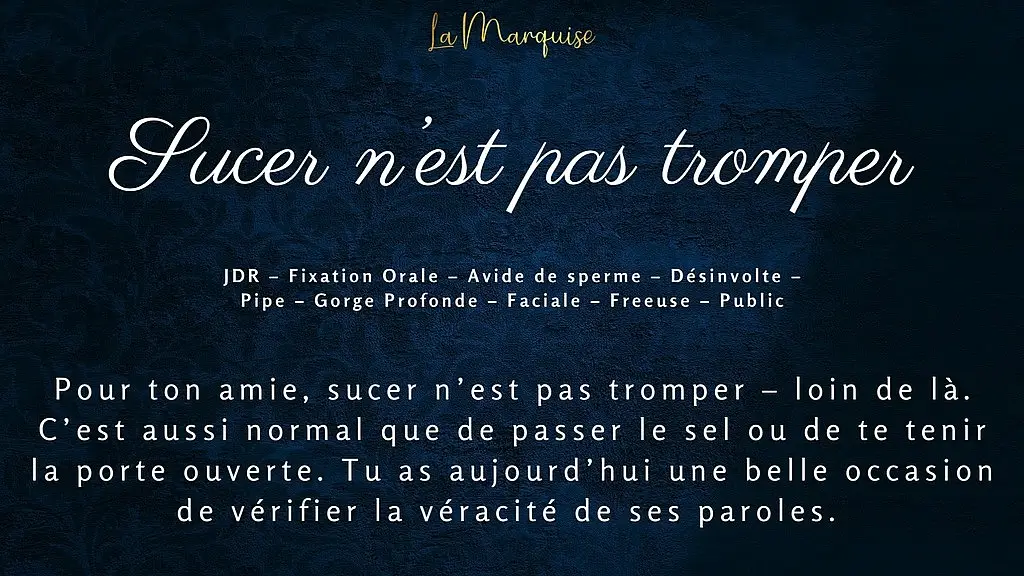 sucer n est pas tromper - french audio cum hungry