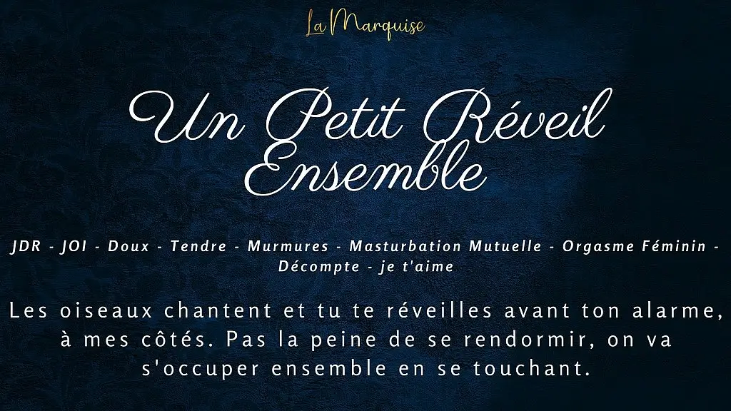 petit reveil ensemble - french audio porn gfe mutual masturbation