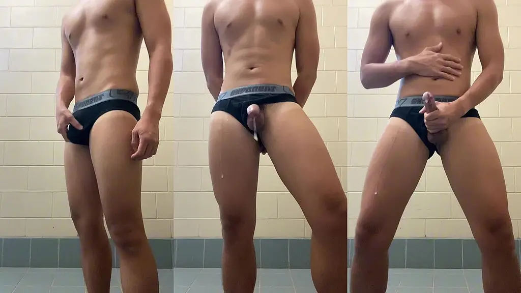 handless cumshot-underwear play