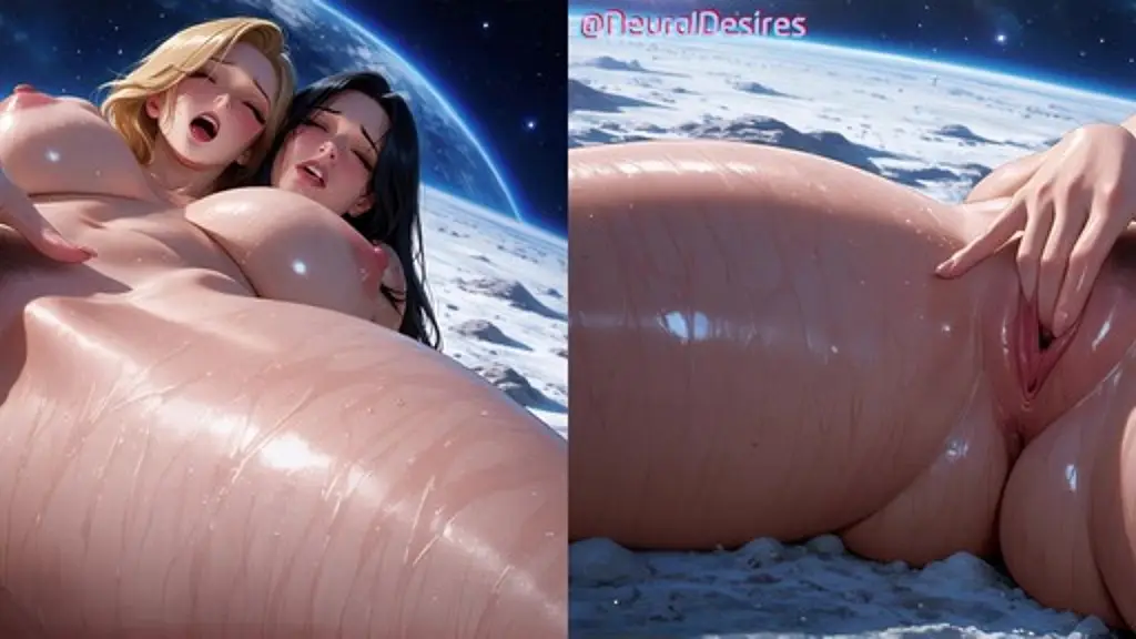lesbians on the moon (side-by-side vr) ~ ai-generated
