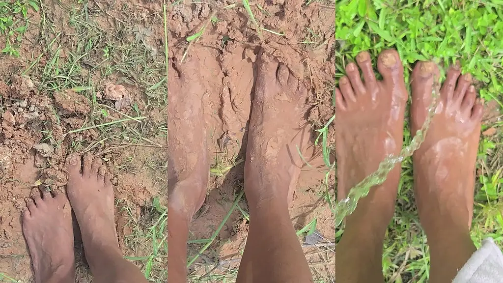 playing barefoot in the mud after a light rain!