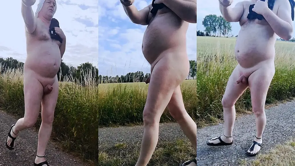 carmen nylonjunge as exhibitionist in the nature [slow motion]